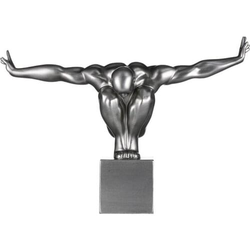 [MGT] DIVER RESIN FIGURINE DAVID DIVING STATUE ATHLETIC HUMAN BODY ART SCULPTURE RESIN ART&CRAFT HOME DECORATION 16 INCHES R440