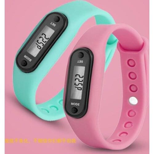 Digital LCD Silicone Wrist band Pedometer Run Step Walk Distance Calorie Counter Wrist Lovers Sport Fitness Multi-function Watch