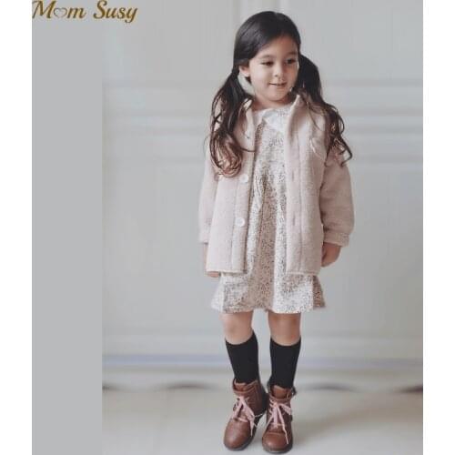 Fashion Baby Girl Jacket Fleece Toddler Child Warm Sheep Like Coat Thick Shirt Outwear Spring Autumn Winter Girl Clothes 2-10Y