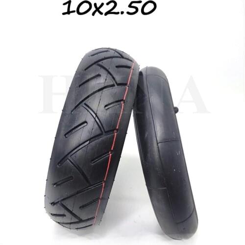 Upgrade 10 Inch 10x2.50 Inflatable Tyre And Inner Tube 10x2.50 Pneumatic Tire for Electric Scooter Balance Drive Bicycle Tyre