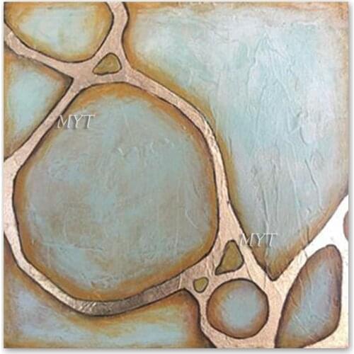 New Arrival Hand-painted Gold Foil Oil Painting Canvas Wall Art Home Interior Decorative Wall Hangings Artwork No Framed