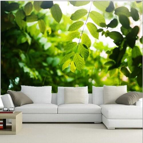 Custom papel DE parede , Branches Foliage Green Nature murals for the sitting room the bedroom TV wall vinyl papel DE parede