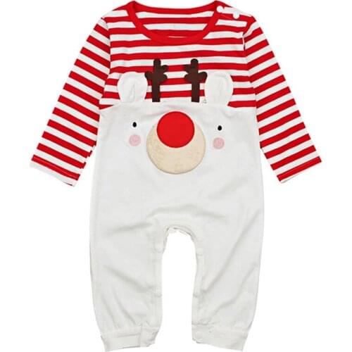 New born baby clothes baby girl clothes Jumpsuit Christmas Striped Elk set Halloween Cosplay baby boy clothes 6Months-3Years old