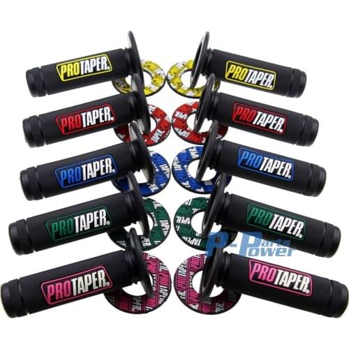 PRO TAPER Grips Rubber Gel Grip for Motorcycle Motocross ATV Dirt Pit Bike CRF YZF RMZ KLX 7/8" Handlebar