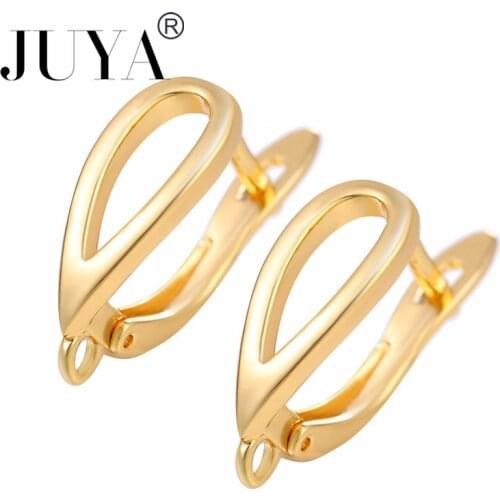 JUYA Earring for women Accessories for Jewelry Making Sliver Gold Zircon Copper Earring Hooks Jewellery Making Supplies