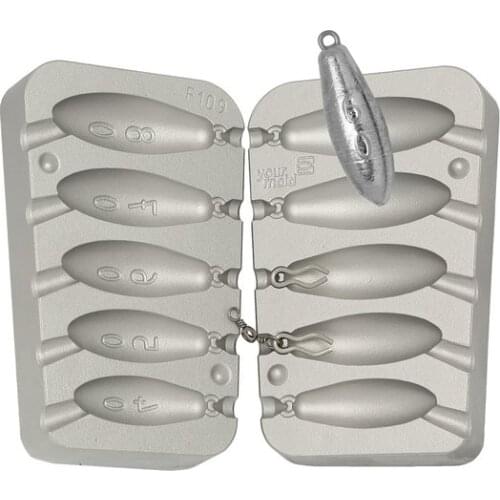 Stampo Piombo Pesca Zipp Gr.40-50-60-70-80 + 50 Gancetti n.1 Omaggio Pesca dalla Barca,pesca al Lago