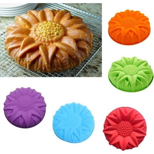 10" Large Sunflower Silicone Fondant Cake Mold Chocolate Dessert Mould DIY Tools JUN16