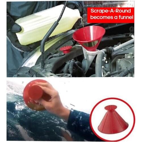 3PCS Auto Car Magic Window Windshield Car Ice Scraper Shaped Funnel Snow Remover Deicer Cone Deicing Tool Window Cleaning