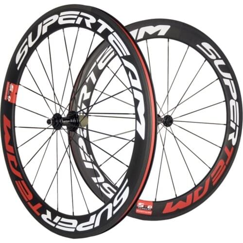 Superteam 60mm Clincher Road Bike Wheels Cycling Bicycle Wheelset 700C Racing Road Wheel