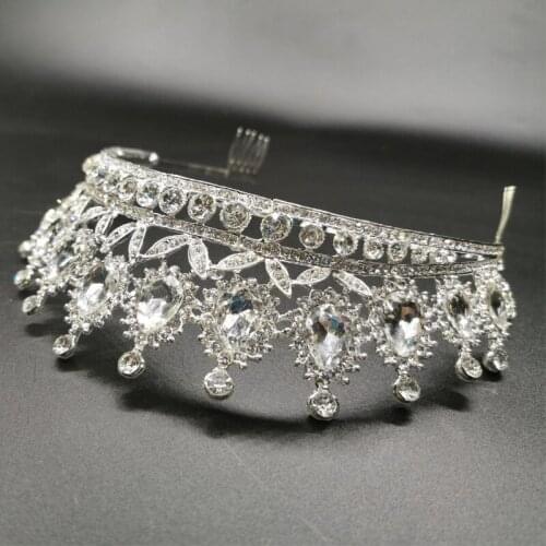 Bridal Tiara Hair Crowns Beautiful Headpiece Wedding Jeweled Crown Wedding Tiaras Hair Accessories for Prom Birthday Party