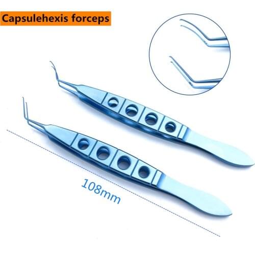 Titanium Nevyas Capsulorhexis Forceps Cystotome Shapped Tips