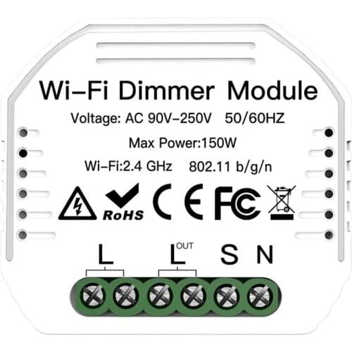 DIY Smart WiFi Light LED Dimmer Switch Smart Life/Tuya APP Remote Control 1/2 Way Switch,Works with Alexa Echo Google Home