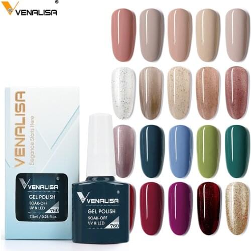 Venalisa VIP3 New Arrival Gel Nail Polish 7.5ml Upgraded High Pigmentation Glitter Gel Lacquer Nail Art Manicure Nail Gel Polish