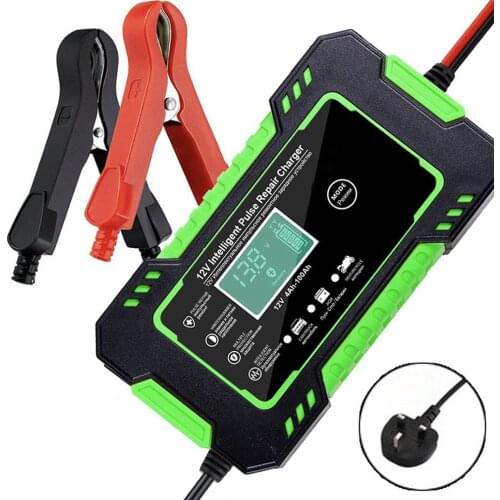Digital LCD Display Car Battery Chargers 12V-24V 8A Full Automatic Battery-chargers Power Puls Repair Chargers Wet Dry Lead Acid