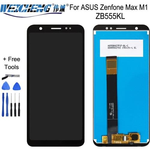 5.5'' For ASUS Zenfone Max M1 ZB555KL LCD Display Panel Touch Screen Digitizer Glass Assembly Replacement Parts With Frame