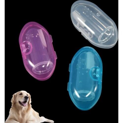 1/2pcs Rubber Pet Finger Toothbrush Dog Toys Environmental Protection Silicone Glove for Dogs and Cats Clean Teeth