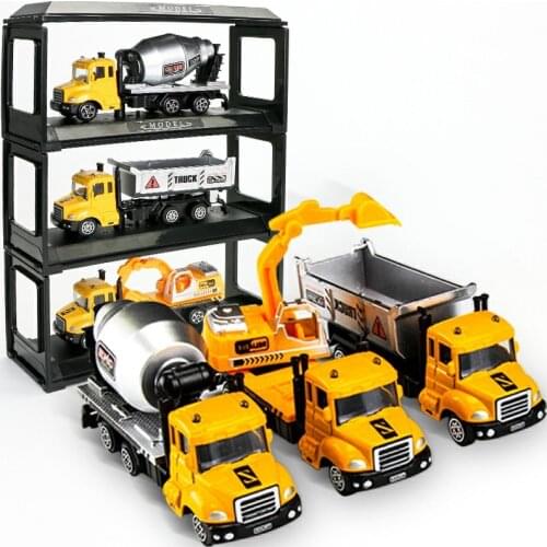 1:64 Childrens Mini Metal Toy Car Model Party Cover Educational Engineering Birthday Christmas Gift For Kids