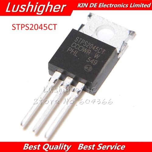 10pcs STPS2045CT TO-220 STPS2045C TO220 45V 20A STPS2045 Original
