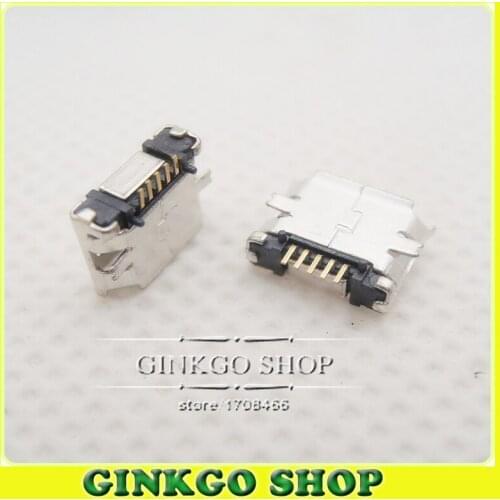 1000pcs Micro usb connector SMT Female Connector long Pins Charge port Socket for Smart Mobile Phone Tablet PC