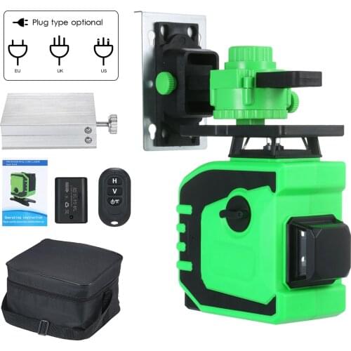 12 Lines Laser Level Tool Self Leveler Spirit Level Green Beam 360 °Precise Adjustment Self Leveling Tool Outdoor Laser Leveler