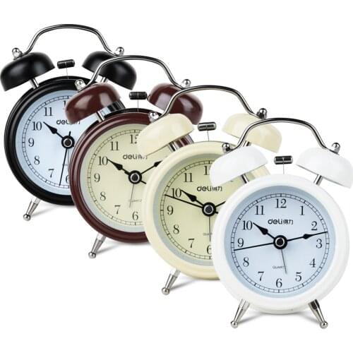 9025 Fashion Classic Super Big Double Bell 3.5 inch Metal Alarm Clock Office supplies learning stationery