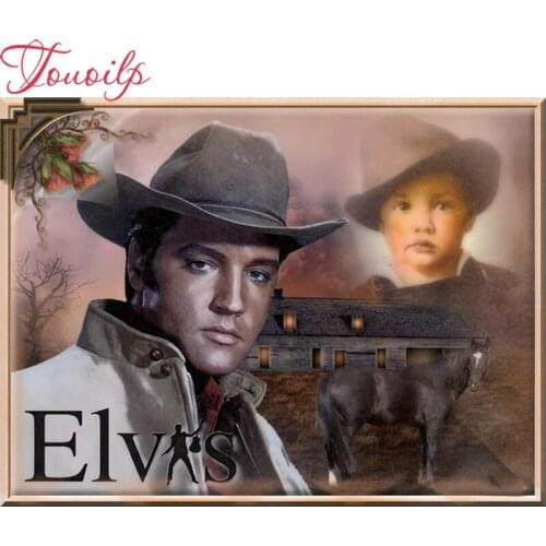 5D FULL Elvis and horse Diamond Painting Crystal Diamond Painting Cross Stitch Horror Halloween Needlework Home Decorative gift