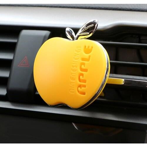 Car Perfume Air Freshener Apple Shape Original Fragrance Orange Lemon Apple Strawberry Lavender Scent Automobile Accessories