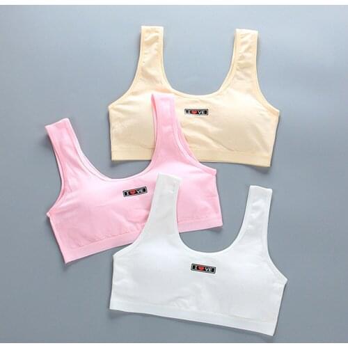 New Teenage Girls Bra Cotton Girls Training Bra 8-14T Adolescente Girls Sport Bras 12 Kids Underwear Push Up Teens Bras