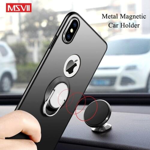 MSVII Cover For iPhone X XS XR Case Finger Ring Luxury Coque For iPhone XS Max Case Holder Cover For Apple iPhone X S Max Cases