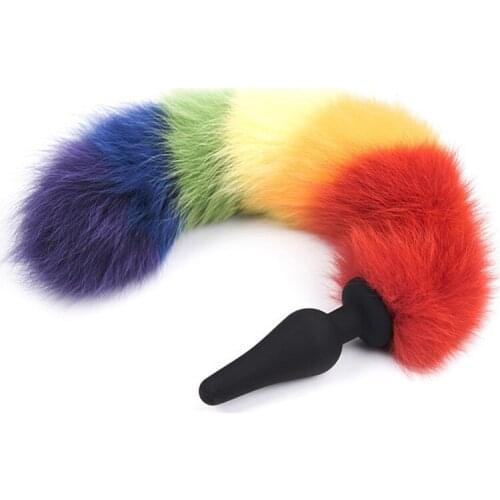 Colorful Tail Butt Plug Sex Toys For Woman Adult Erotic Fox Tail Anal Plug G Spot Stimulator Anus Silicone Ass Plug Cosplay