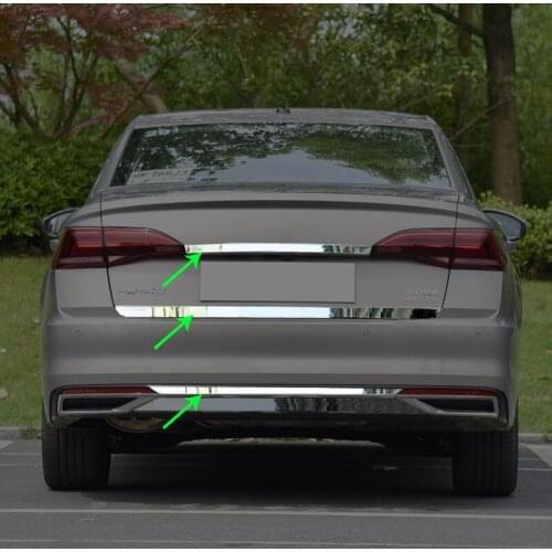 1pc for BORA PLUS 2019-2020 Trunk tailgate Ornaments Decorative Stainless steel