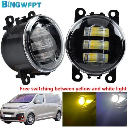 BINGWFPT For Citroen SpaceTourer 2016 2017 2018 Headlights H11 LED 12V Daytime Running Light Fog Lamp Assembly Fog Light