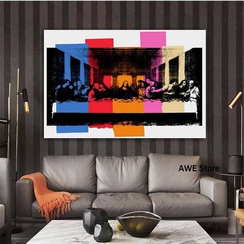 Home Decor Print Canvas Painting Andy Warhol DETAIL OF THE LAST SUPPER Classic Poster Modular Pictures Wall Artwork Home Decor