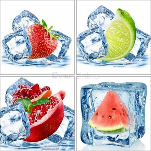 EverShine New Arrivals Diamond Painting Fruit Cross Stitch Diamond Embroidery Rhinestones Art Bead Picture Kits Home Decoration