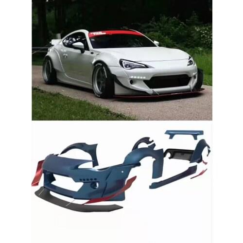 FRP Front Lip Spoiler Side Skirts Aprons Rear Diffuser Spoiler Fiberglass Wide Body kit For Toyota GT 86 Subaru BRZ FT86 FRP FRP