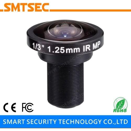 SMTSEC SL-RY125F20IR 1/3" 185 Degrees Wide Angle 1.25mm F2.0 M12X0.5 CCTV Camera Fisheye Lens