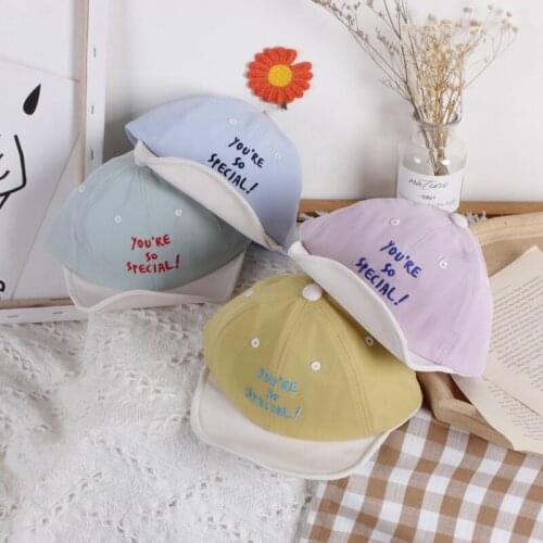 Fashion Color 6-24 Months Baby Soft Cap Summer Breathable Cotton Kids Hat Cute Japanese Korean Style Boys Girls Sun Hat