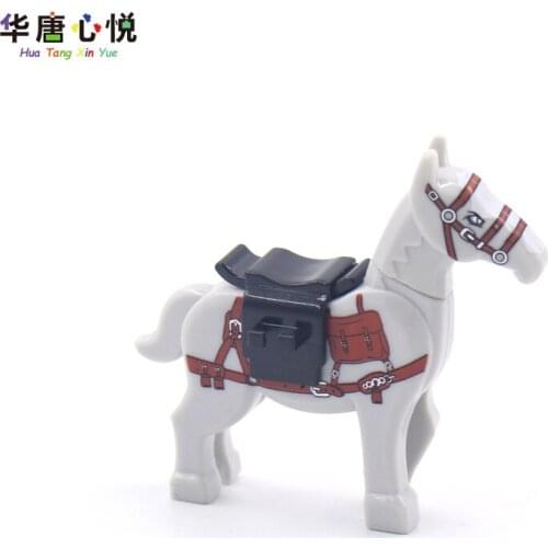 MOC Military War Horse And Saddle Set Weaponry Building Blocks Educational Toys Gifts For Children Birthday Gifts Military Model