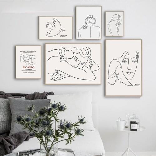 Nordic Black And White Picture Canvas Painting Wall Art And Print Wall Picture For Living Room Decorative Picture Plakat