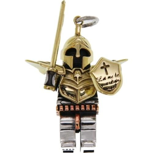 BOCAI New 100% solid s925 sterling silver national hero mighty warrior Man pendant keychain pendant