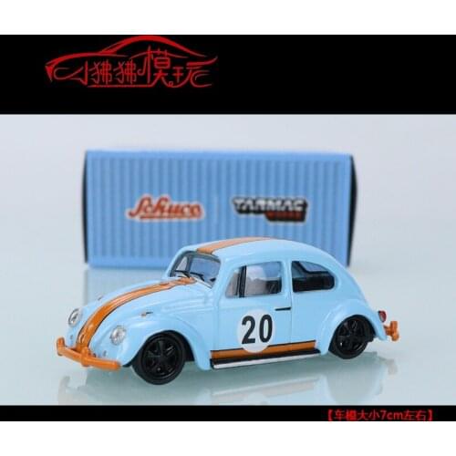 NEW Schuco &Tarmac Wor 1:64 Volks wagen VW Beetle GULF 20# LIMITED rubber tire Die-casting metal car