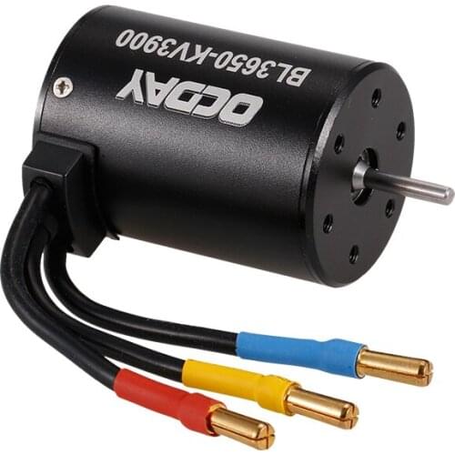 OCDAY 3650 3900KV Brushless Sensorless Motor with 60A Waterproof ESC for 1/10 RC Car Truck