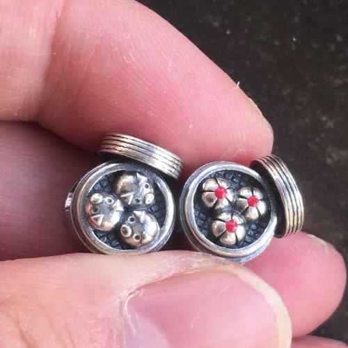 Mistletoe 925 Sterling Silver Bun Charm Bead European Jewelry