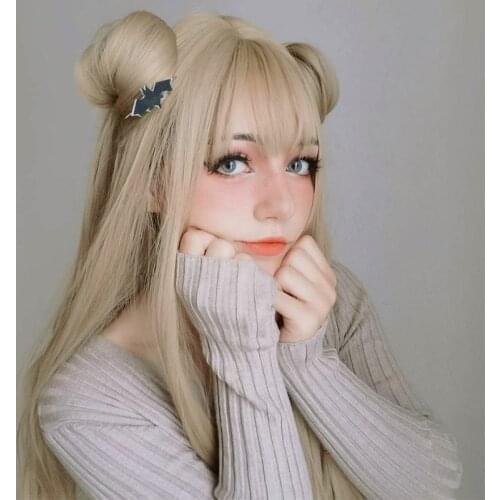 Honey Blonde Wig Natural Straight Wigs For Women Cheap Perruque 613 Blond Miel Pixie Cut Wholesale Wig Hair Bang Anime Cosplay