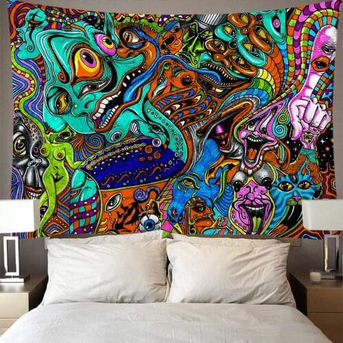 Psychedelic Arabesque Mysterious Tapestry Hippie Tapestry Abstract Pattern Trippy Tapestry Fantasy Magical Fractal Tapestry