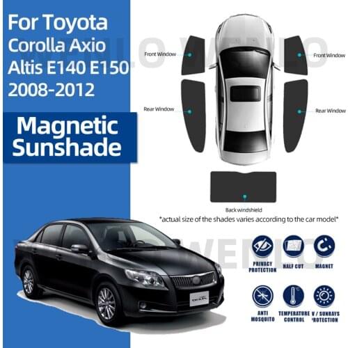 For Toyota Corolla 2008-2012 Front Window Sunshades Windscreen Net Windshield Meshes Magnetic Sun Screen Covers Sunshield Visor