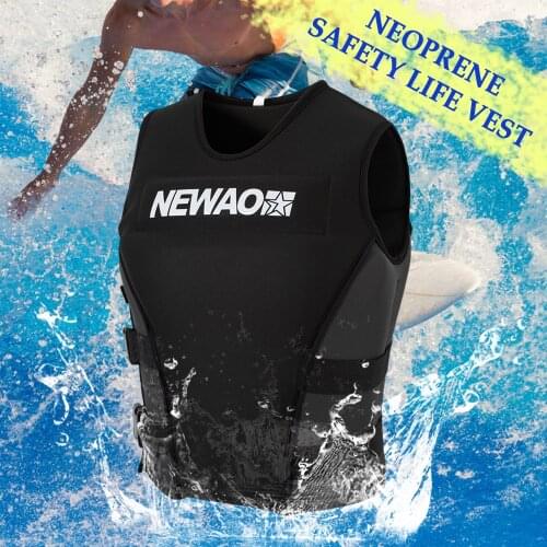 NEWAO Adults Life Jacket Neoprene Safety Life Vest for Water Ski Wakeboard Swimming Life Jackets Zwemvest Kinderen Puddle Jumper