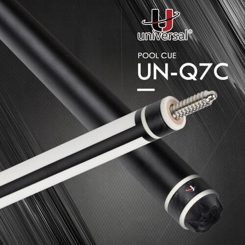 Universal UN-Q7C Billiard Pool Cue 12.5mm Black KAMUI Tip 3*8/10 Joint Handmade Tecnologia Maple Shaft Professional Stick Kit