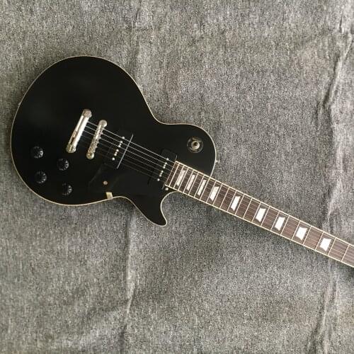 High quality standard guitar with p90 pickups the fengerboard with fret binding black matte color in stock guitar