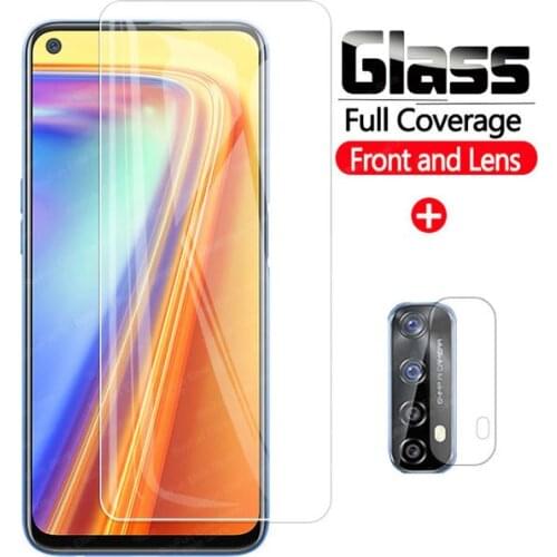 2 in 1 Camera Glass For Oppo Realme 7 Screen Protector Tempered Glass On Real me 7 Realme7 RMX2155 Protective Lens Film